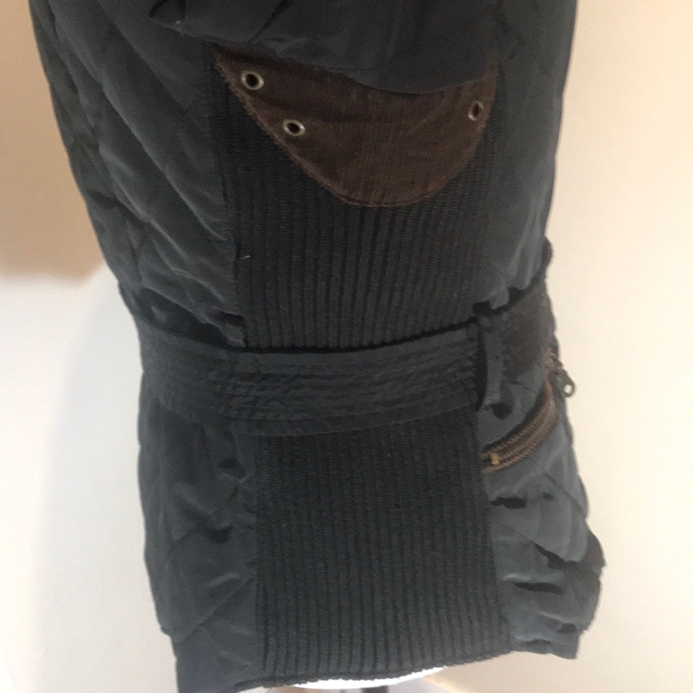 “ZARA BASIC” Quilted Olive Green Belted Jacket. - Picture 11 of 16